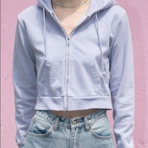 Brandy Melville crystal hoodie full zip